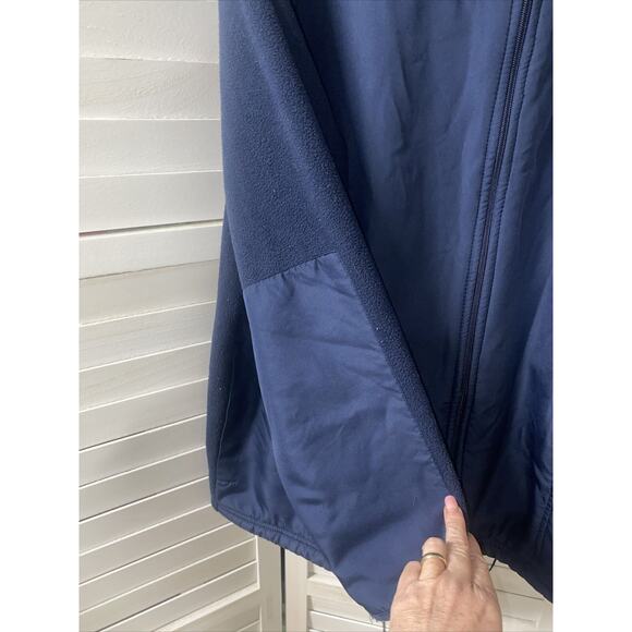 New York Yankees MLB MAJESTIC Navy Full Zip Fleece Nylon Jacket X-Large - Picture 4 of 8